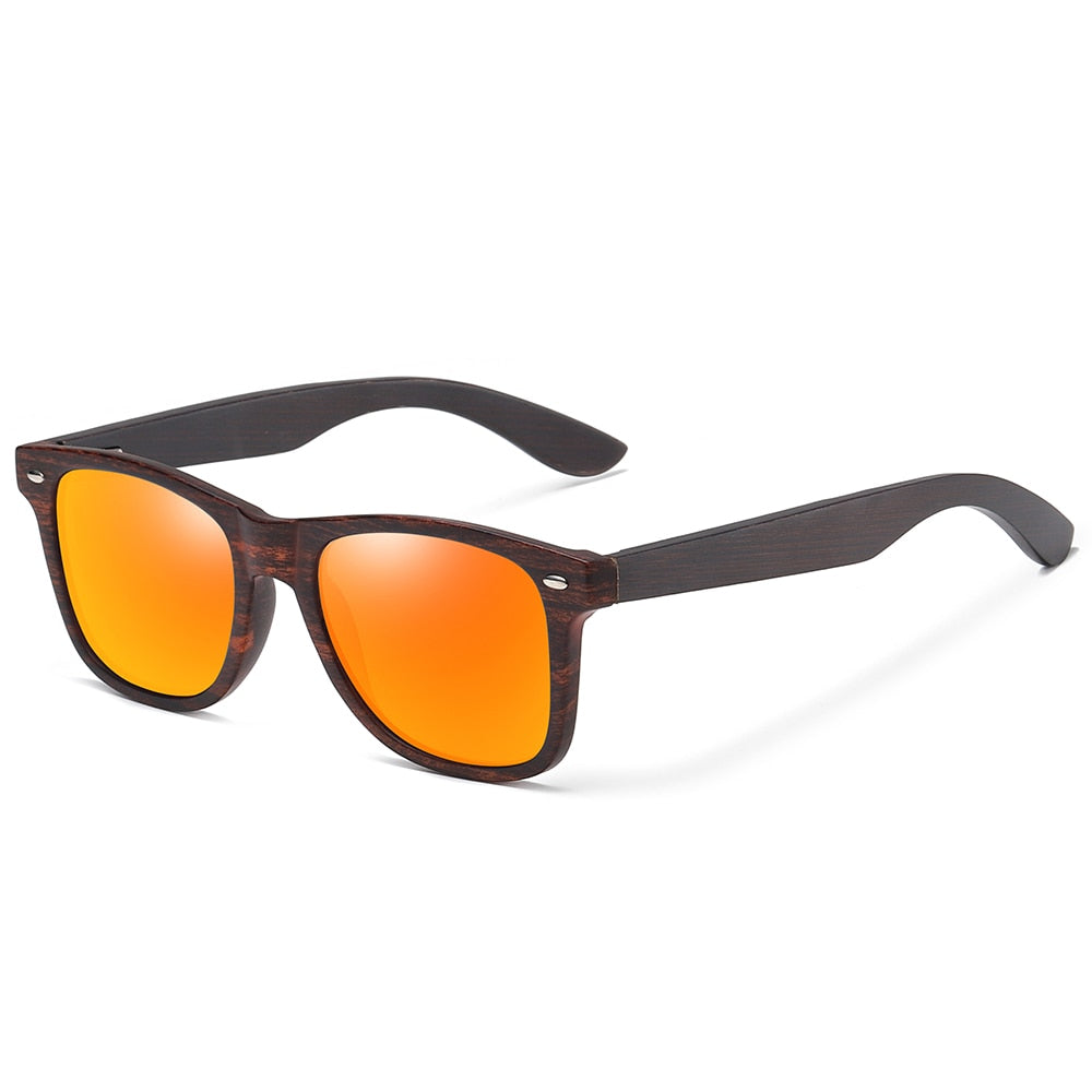 EZREAL 🕶️🌳😎 te presenta sus gafas de sol polarizadas de madera unisex. Lentes con protección UV400 y diseño de montura cuadrada. ¡Estilo y protección para tus ojos! 👓🌞