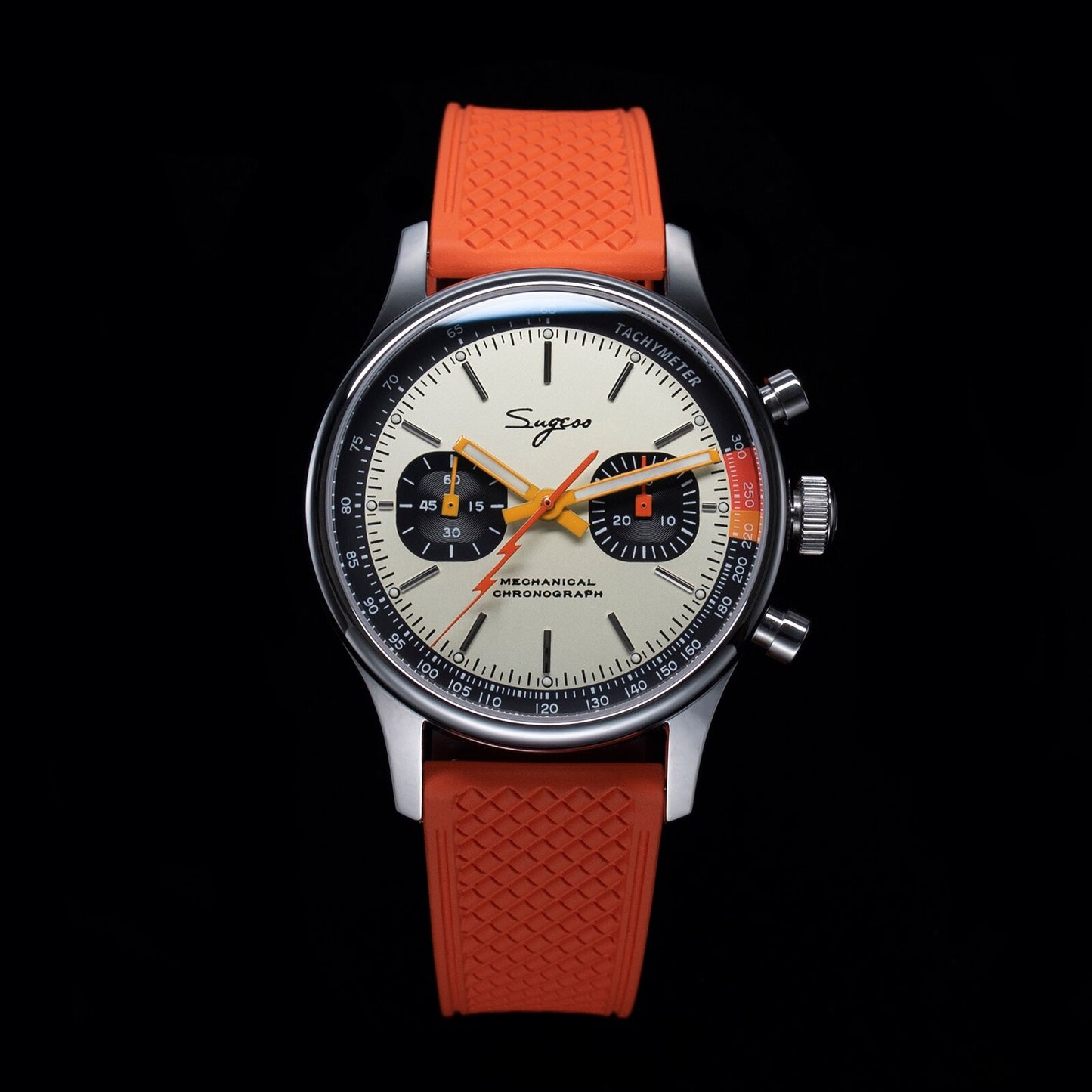 "Sugess Pilot Watch" con movimiento Seagull ST19!  Su cristal de zafiro y diseño militar con temática de carreras de 1963 lo hacen único. ¡Edición limitada para los apasionados de los relojes piloto! ⌚✈️🏁