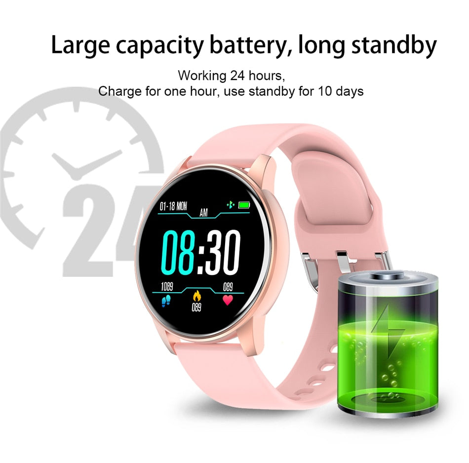 LIGE Reloj inteligente deportivo pulsera con control del ritmo cardíaco, pronóstico del tiempo en tiempo Real, a la moda, para Android e IOS, 2023