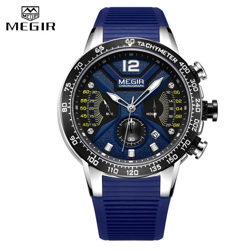 MEGIR 💦🚹 para hombre, resistente al agua, con cronógrafo y diseño deportivo-militar. ¡Marca de lujo 2022! ⌚️🏋️‍♂️