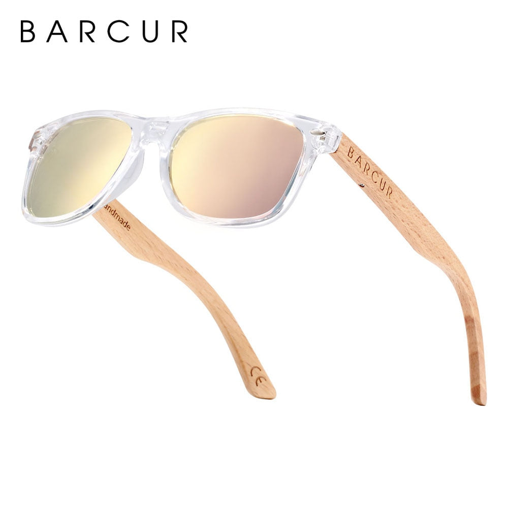 BARCUR-Gafas De Sol polarizadas para niños y niñas, lentes De Sol con protección UV400, Gafas De Sol De madera