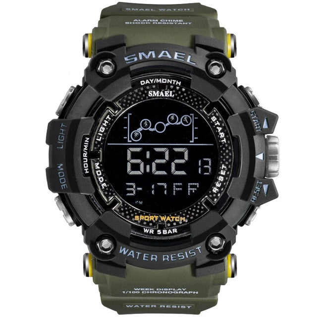 SMAEL Un reloj militar deportivo y resistente al agua, con funciones digitales de cronómetro. ¡Un reloj electrónico masculino perfecto para aventuras y deportes! ⌚🏃‍♂️💦