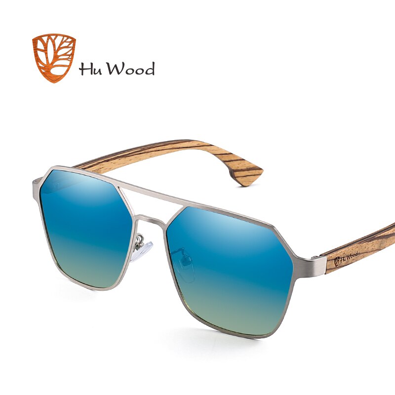 Hu Wood-gafas de sol polarizadas para hombre, lentes rojas hechas a mano, de marca a la moda, geniales, UV400, de alta calidad, con estuche, GR8039
