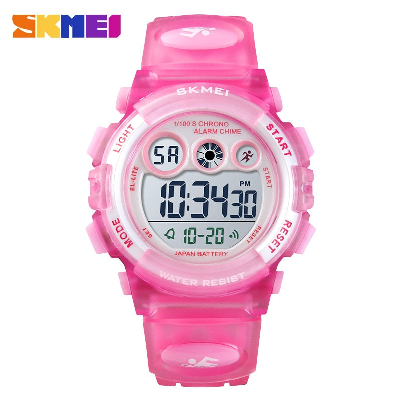 SKMEI Reloj deportivo para niños de la marca SKMEI, resistente al agua y con pantalla LED digital. Un lujoso reloj electrónico para niños y niñas, ideal como regalo. ⌚💦🎁