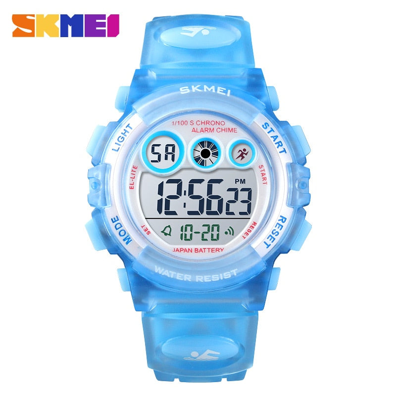 SKMEI Reloj deportivo para niños de la marca SKMEI, resistente al agua y con pantalla LED digital. Un lujoso reloj electrónico para niños y niñas, ideal como regalo. ⌚💦🎁