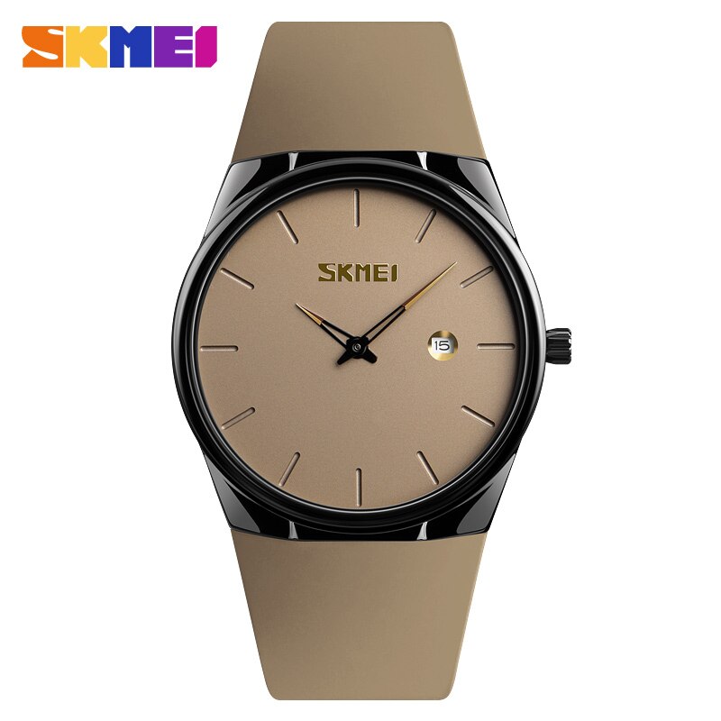 SKMEI para Hombres y Mujeres Reloj de moda con correa de PU resistente al agua y esfera pequeña en color verde militar. ¡Un reloj elegante y funcional para ambos!  VIENE CON CAJA⌚💧🌿