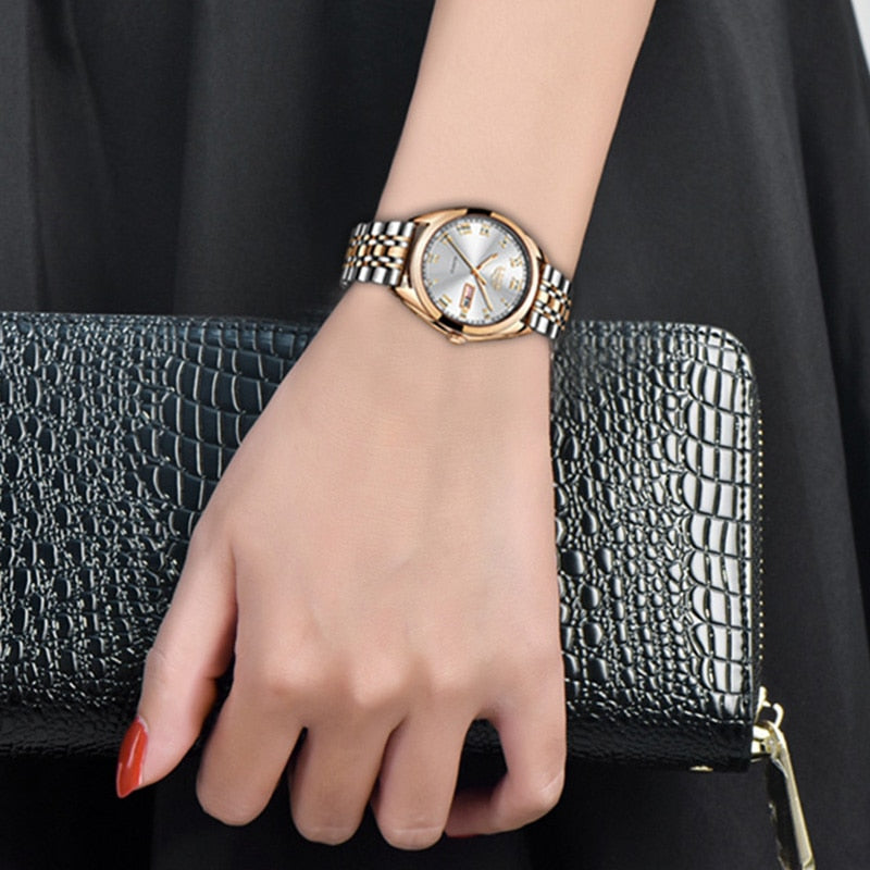 2021 ⌚ LIGE Nuevo Reloj de Mujer en Oro Rosa 💼🌹 Reloj de Cuarzo de Negocios para Mujeres, Marca de Lujo Superior ⌚👩 Reloj de Pulsera Femenino 🕰️👧 Reloj Elegante Relogio Feminino 💫