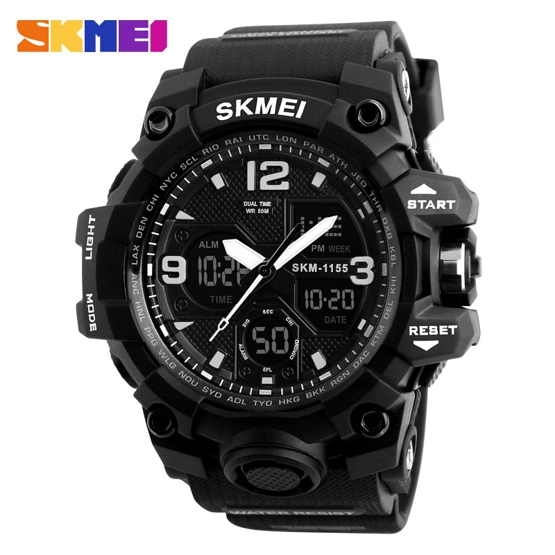 SKMEI - Relojes digitales deportivos para hombres, a la moda, resistentes al agua y a los golpes. Relojes de pulsera electrónicos militares para hombres. ⌚💦💥