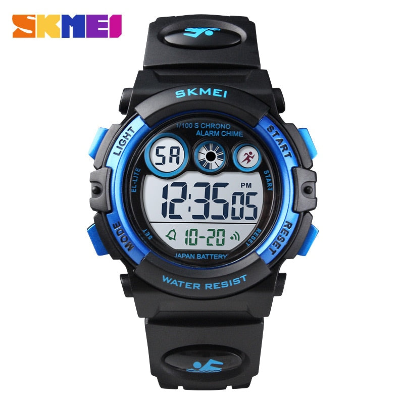 SKMEI Reloj deportivo para niños de la marca SKMEI, resistente al agua y con pantalla LED digital. Un lujoso reloj electrónico para niños y niñas, ideal como regalo. ⌚💦🎁