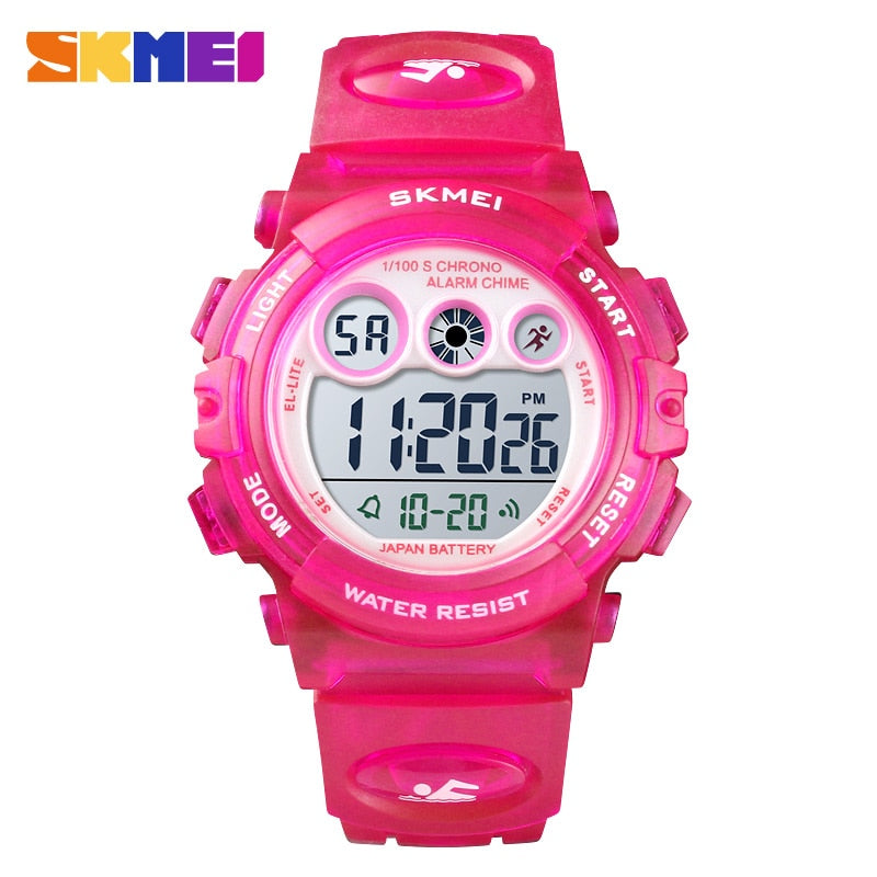 SKMEI Reloj deportivo para niños de la marca SKMEI, resistente al agua y con pantalla LED digital. Un lujoso reloj electrónico para niños y niñas, ideal como regalo. ⌚💦🎁