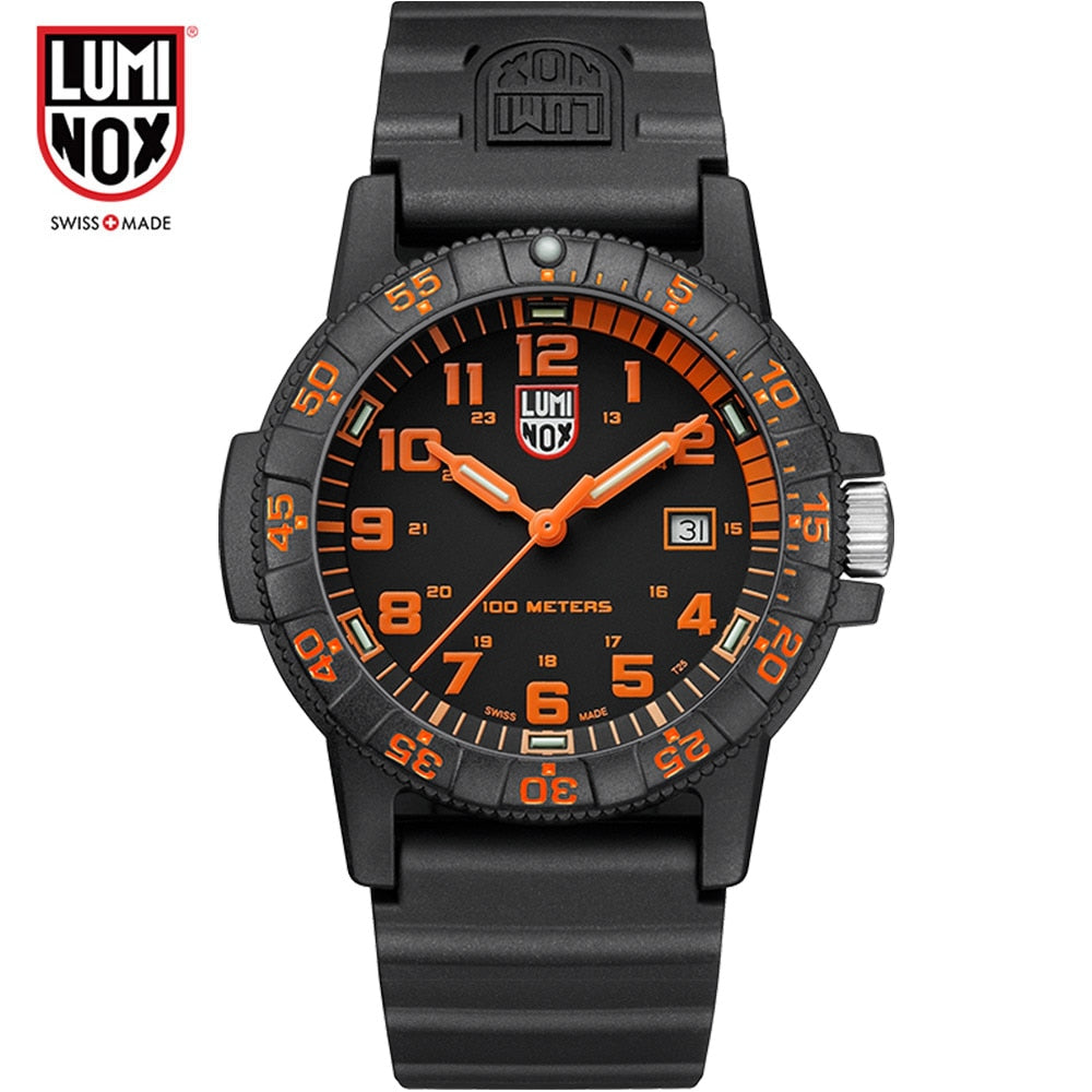 Luminox-reloj analógico de cuarzo para hombre, accesorio Masculino de pulsera resistente al agua con fecha, complemento deportivo de marca de lujo con diseño militar, fabricado en Suiza