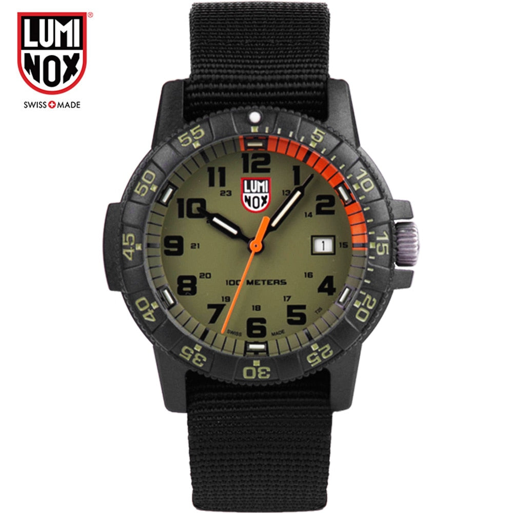 Luminox-reloj analógico de cuarzo para hombre, accesorio Masculino de pulsera resistente al agua con fecha, complemento deportivo de marca de lujo con diseño militar, fabricado en Suiza
