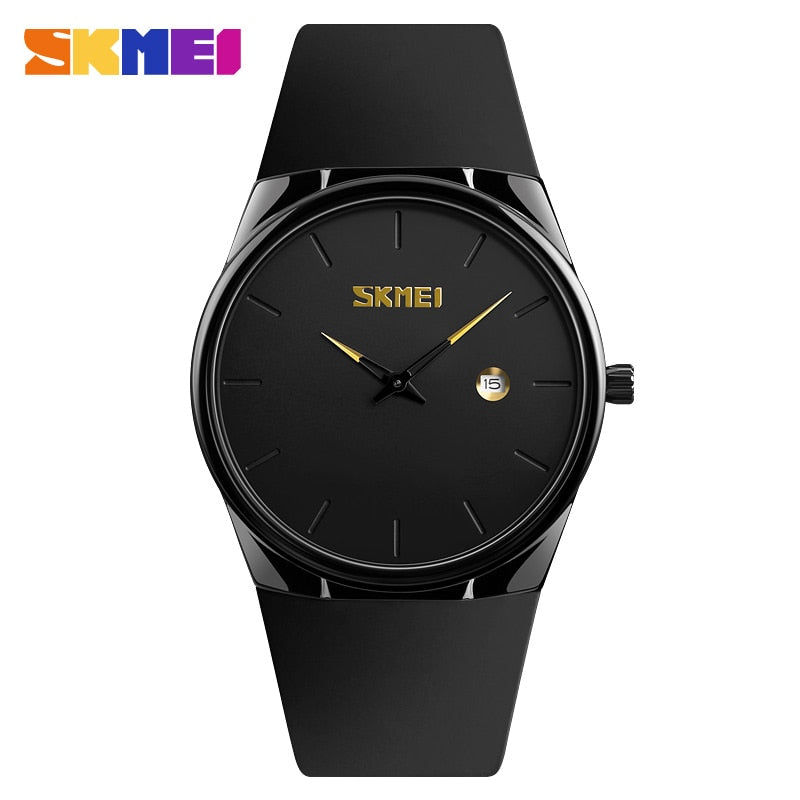 SKMEI para Hombres y Mujeres Reloj de moda con correa de PU resistente al agua y esfera pequeña en color verde militar. ¡Un reloj elegante y funcional para ambos!  VIENE CON CAJA⌚💧🌿