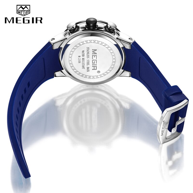 MEGIR 💦🚹 para hombre, resistente al agua, con cronógrafo y diseño deportivo-militar. ¡Marca de lujo 2022! ⌚️🏋️‍♂️