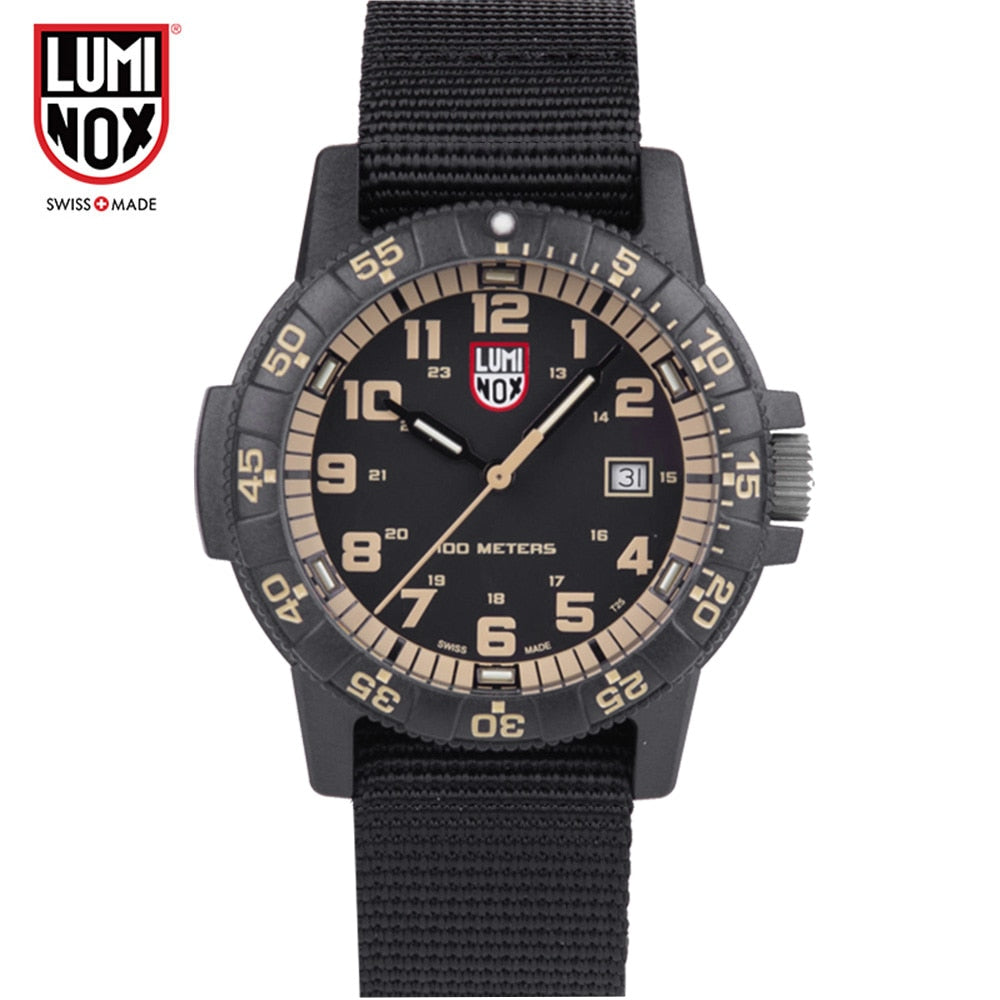 Luminox-reloj analógico de cuarzo para hombre, accesorio Masculino de pulsera resistente al agua con fecha, complemento deportivo de marca de lujo con diseño militar, fabricado en Suiza