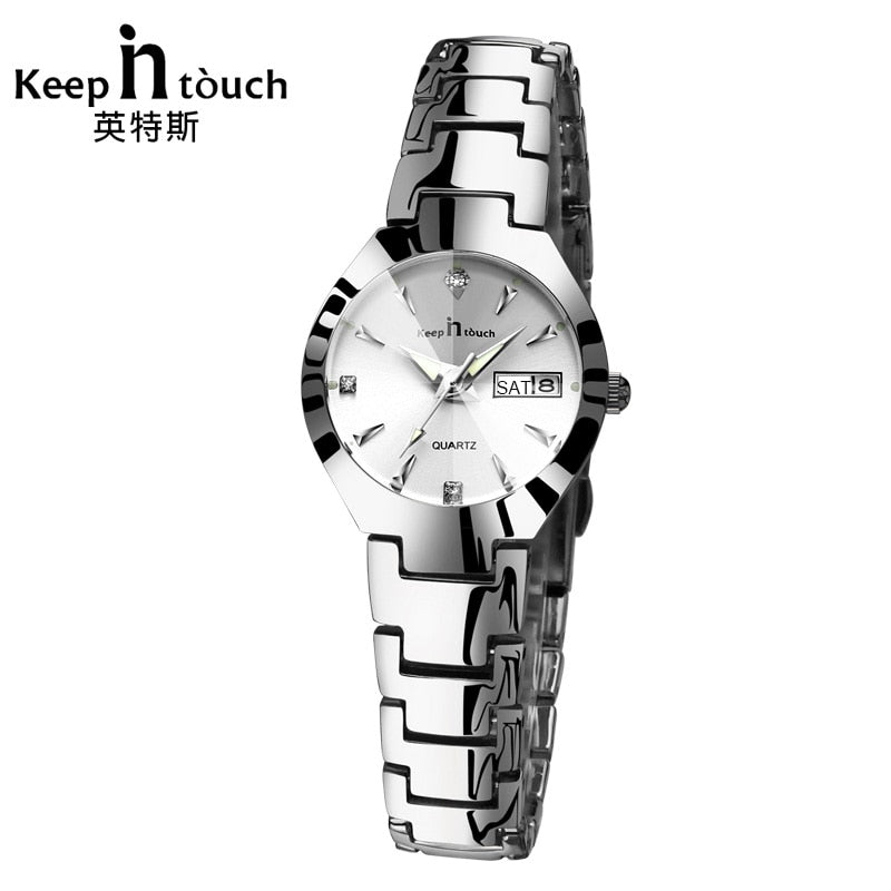 KEEP IN TOUCH 🖤📞 Reloj de plata negra para mujer, elegante reloj de pulsera de vestido con diamantes de imitación, movimiento de cuarzo y detalles luminosos. 👸💎 #braceletwomen #elegancia #estilo #moda