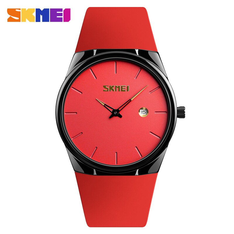 SKMEI para Hombres y Mujeres Reloj de moda con correa de PU resistente al agua y esfera pequeña en color verde militar. ¡Un reloj elegante y funcional para ambos!  VIENE CON CAJA⌚💧🌿