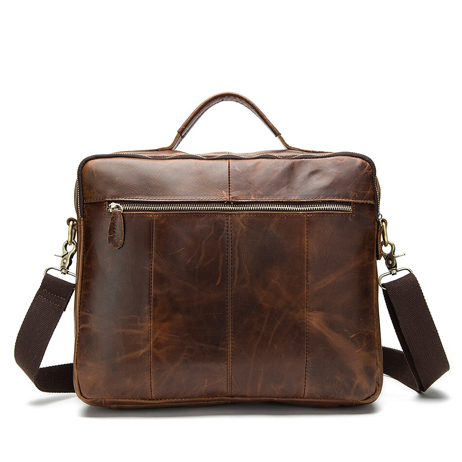 WESTAL bag men's genuine leather men's briefcase laptop bag leather office bags for men's documents bussiness briefcase handbag