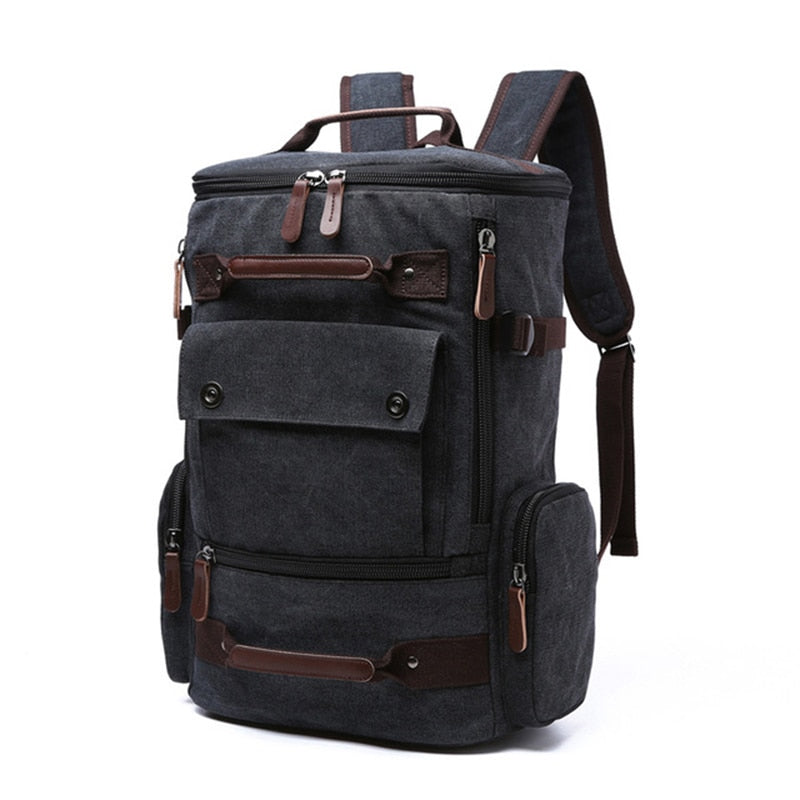 WEIXIER Mochila para hombres 🎒 Mochila vintage de lona para la escuela 🎒 Bolsas de viaje para hombres 🧳 Mochila de gran capacidad para laptop 🎒 Bolsa de alta calidad ✨👜