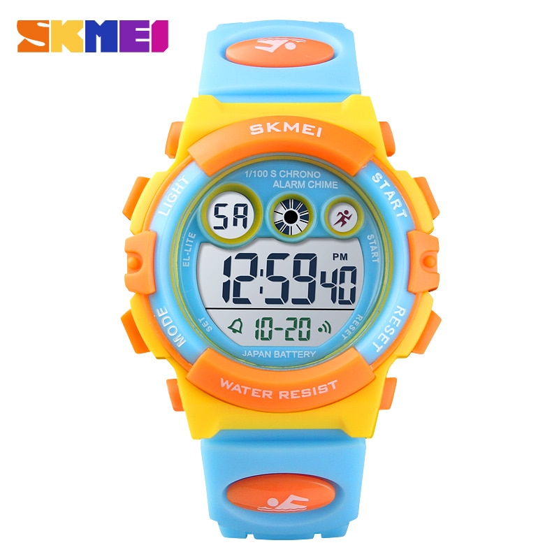 SKMEI Reloj deportivo para niños de la marca SKMEI, resistente al agua y con pantalla LED digital. Un lujoso reloj electrónico para niños y niñas, ideal como regalo. ⌚💦🎁