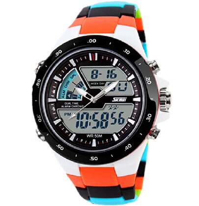 SKMEI Reloj deportivo SKMEI para hombres, estilo militar y casual, con movimiento de cuarzo, resistente al agua, correa de silicona, función de choque. Reloj masculino S-Shock 🕰️🚀 ¡Perfecto para hombres deportistas y activos! 💪🏃‍♂️🏊‍♂️🚴‍♂️🏋️‍♂️🎾