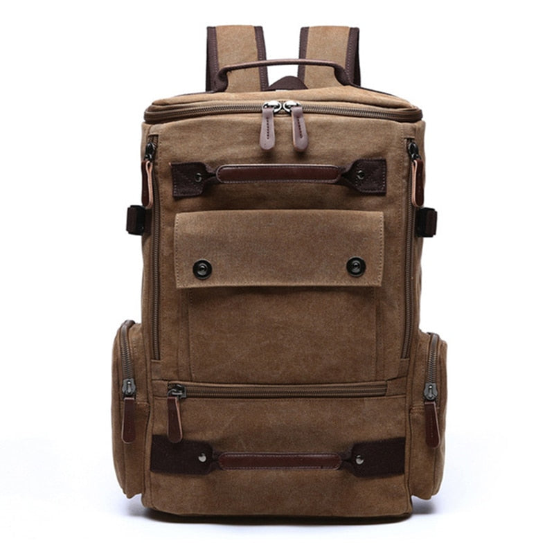 WEIXIER Mochila para hombres 🎒 Mochila vintage de lona para la escuela 🎒 Bolsas de viaje para hombres 🧳 Mochila de gran capacidad para laptop 🎒 Bolsa de alta calidad ✨👜