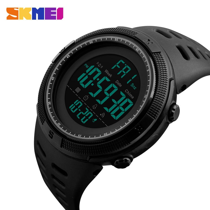 SKMEI Reloj deportivo para hombres de la marca SKMEI, con estilo de moda, funciones de cronómetro y cuenta regresiva, resistente al agua con pantalla LED digital. , ideal para actividades deportivas. Relogio Masculino. 🕰️🏃💧👨