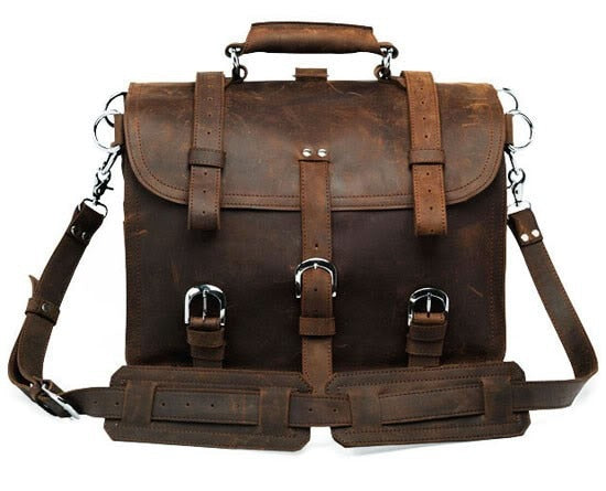 👜 **Crazy Horse-Bolso de Viaje de Piel Auténtica para Hombre** 🌍
