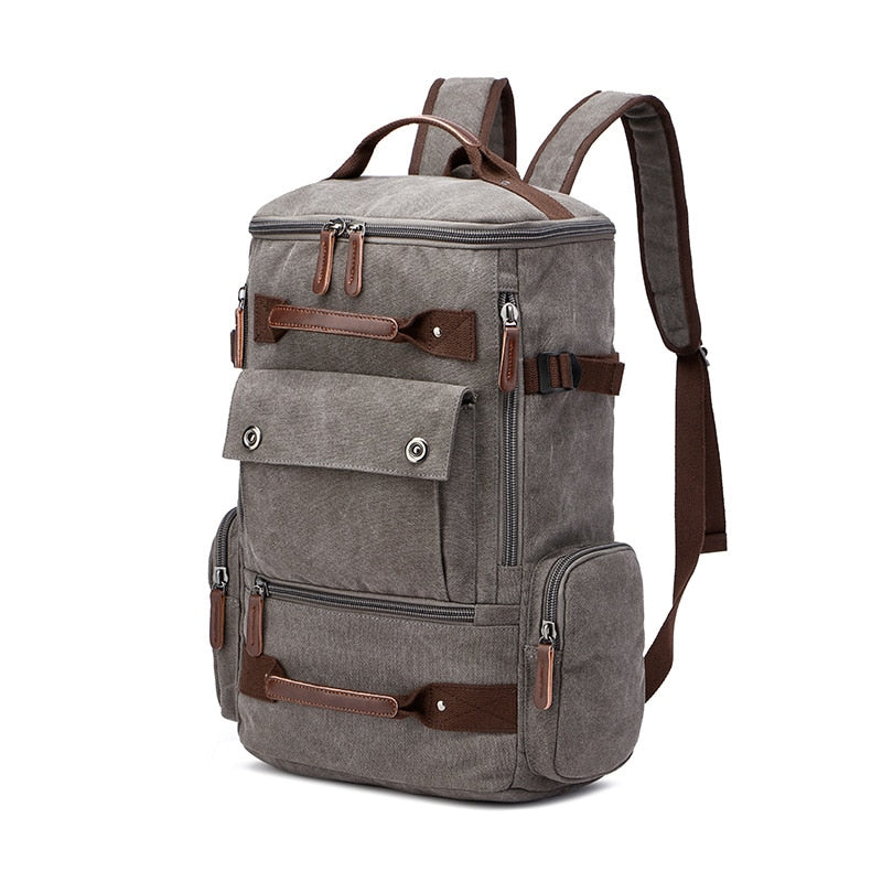 WEIXIER Mochila para hombres 🎒 Mochila vintage de lona para la escuela 🎒 Bolsas de viaje para hombres 🧳 Mochila de gran capacidad para laptop 🎒 Bolsa de alta calidad ✨👜