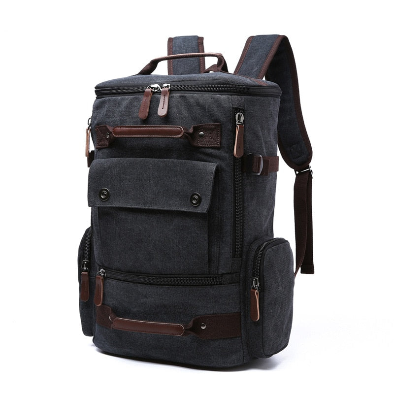 WEIXIER Mochila para hombres 🎒 Mochila vintage de lona para la escuela 🎒 Bolsas de viaje para hombres 🧳 Mochila de gran capacidad para laptop 🎒 Bolsa de alta calidad ✨👜