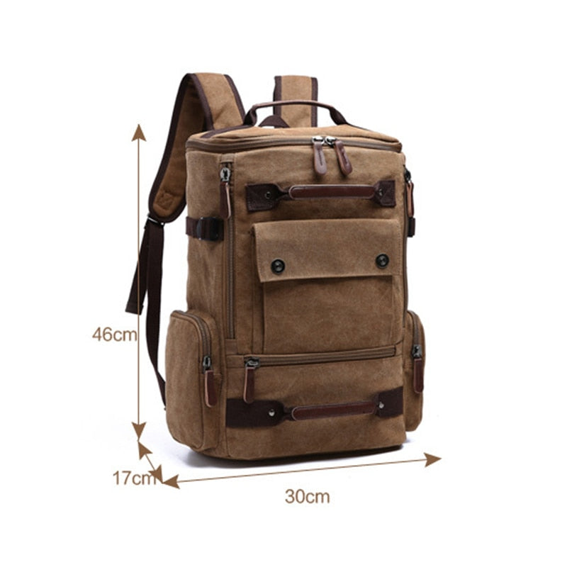 WEIXIER Mochila para hombres 🎒 Mochila vintage de lona para la escuela 🎒 Bolsas de viaje para hombres 🧳 Mochila de gran capacidad para laptop 🎒 Bolsa de alta calidad ✨👜
