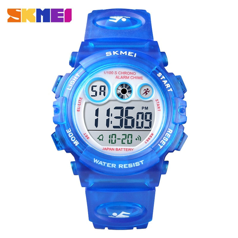 SKMEI Reloj deportivo para niños de la marca SKMEI, resistente al agua y con pantalla LED digital. Un lujoso reloj electrónico para niños y niñas, ideal como regalo. ⌚💦🎁