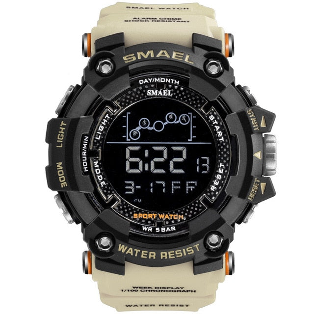 SMAEL Un reloj militar deportivo y resistente al agua, con funciones digitales de cronómetro. ¡Un reloj electrónico masculino perfecto para aventuras y deportes! ⌚🏃‍♂️💦