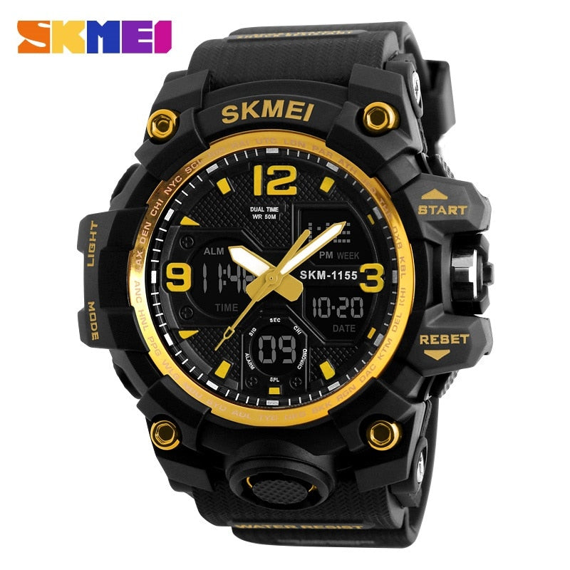 SKMEI - Relojes digitales deportivos para hombres, a la moda, resistentes al agua y a los golpes. Relojes de pulsera electrónicos militares para hombres. ⌚💦💥