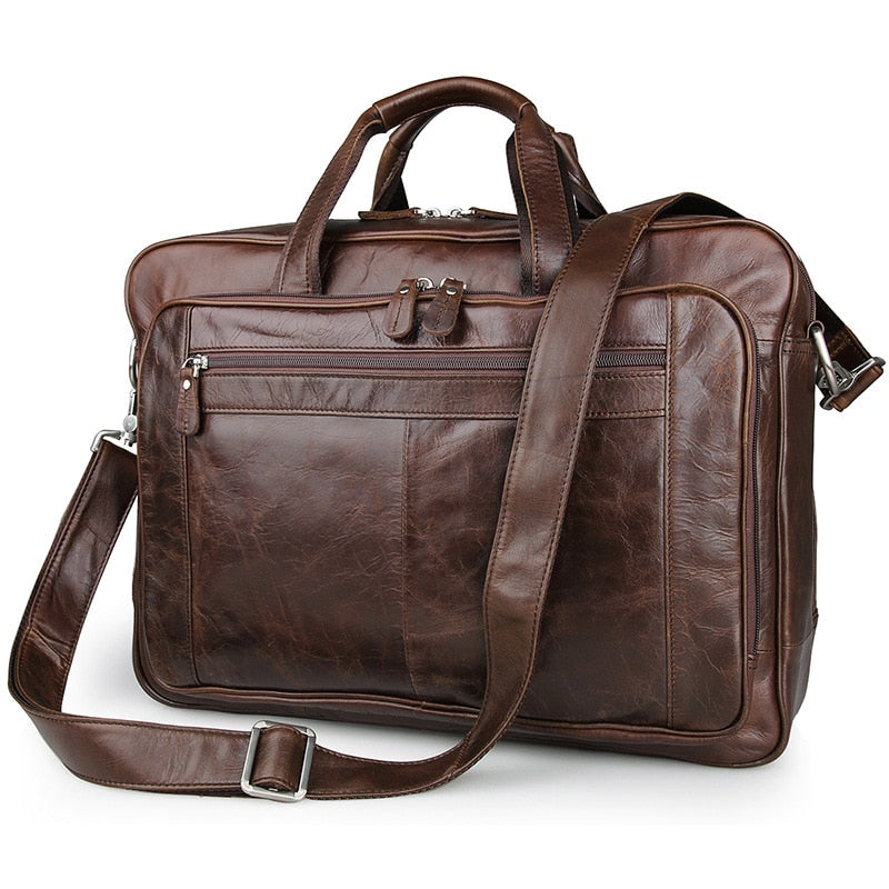 Maletín ejecutivo grande de cuero genuino para hombre, bolsa de mensajero para viaje de negocios, marrón, negro, café,