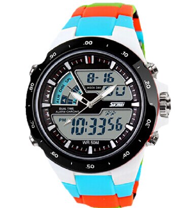 SKMEI Reloj deportivo SKMEI para hombres, estilo militar y casual, con movimiento de cuarzo, resistente al agua, correa de silicona, función de choque. Reloj masculino S-Shock 🕰️🚀 ¡Perfecto para hombres deportistas y activos! 💪🏃‍♂️🏊‍♂️🚴‍♂️🏋️‍♂️🎾