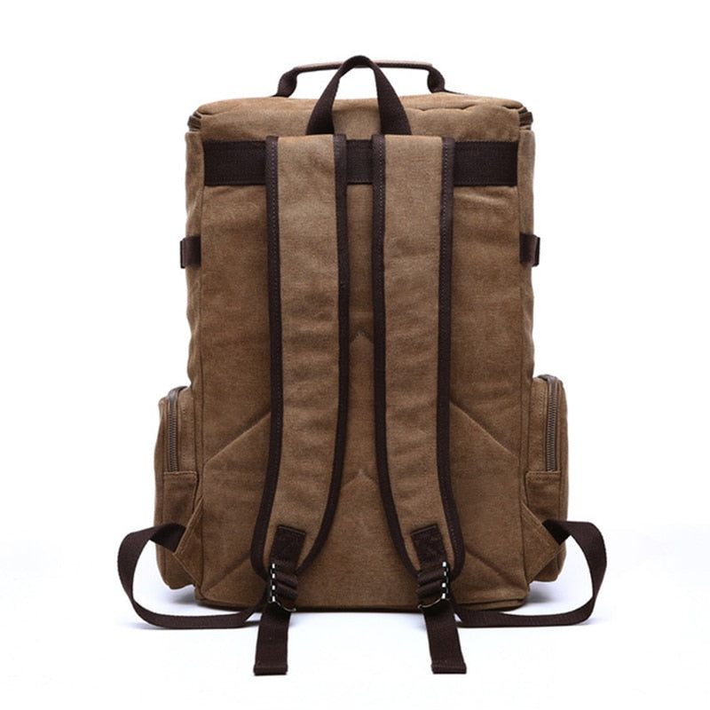 WEIXIER Mochila para hombres 🎒 Mochila vintage de lona para la escuela 🎒 Bolsas de viaje para hombres 🧳 Mochila de gran capacidad para laptop 🎒 Bolsa de alta calidad ✨👜