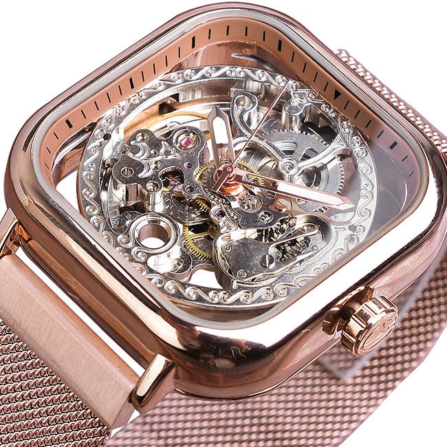 Forsining – Reloj mecánico automático para hombre⌚💎🔥👑