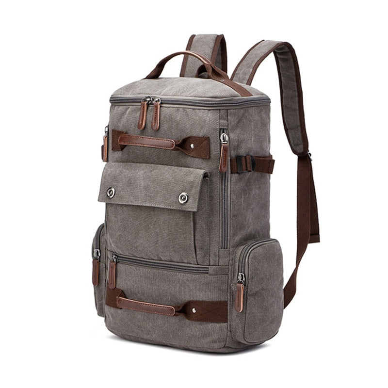 WEIXIER Mochila para hombres 🎒 Mochila vintage de lona para la escuela 🎒 Bolsas de viaje para hombres 🧳 Mochila de gran capacidad para laptop 🎒 Bolsa de alta calidad ✨👜