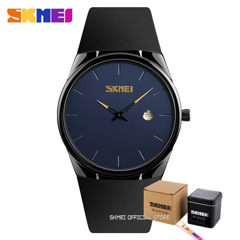SKMEI para Hombres y Mujeres Reloj de moda con correa de PU resistente al agua y esfera pequeña en color verde militar. ¡Un reloj elegante y funcional para ambos!  VIENE CON CAJA⌚💧🌿