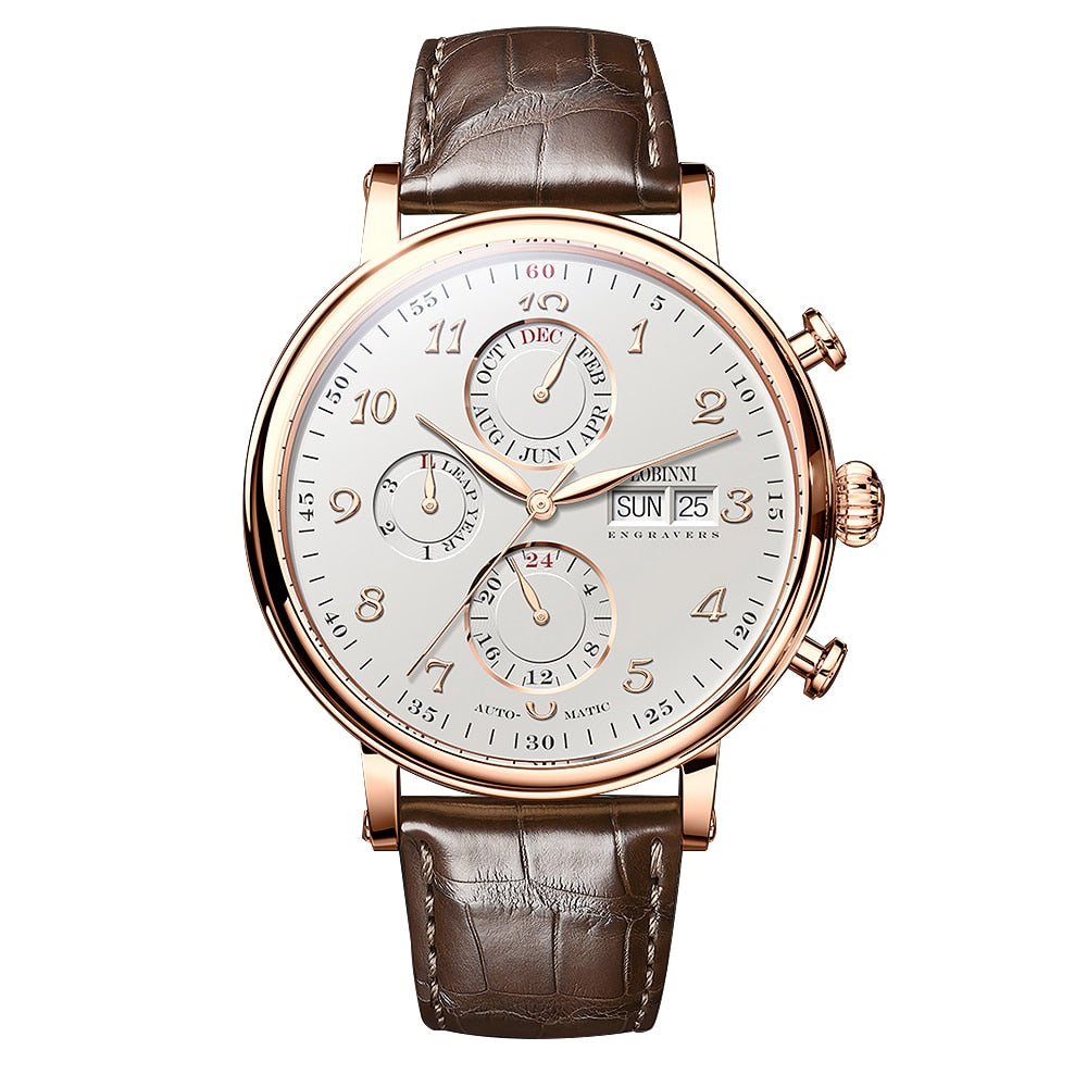 Lobinni-reloj De Zafiro Automtico Para Hombre Accesorio Masculino De Pulsera Con Mecanismo Automtico De Movimiento De Gaviota Con Bisel De Metal Disponible En Color Negro