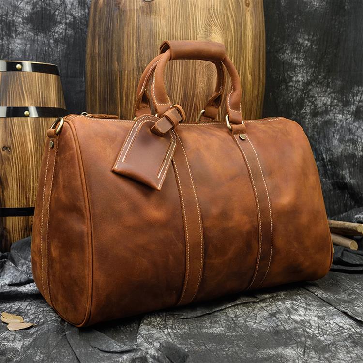MAHEU bolsa de viaje de cuero genuino para hombre bolso de viaje de negocios para exteriores color