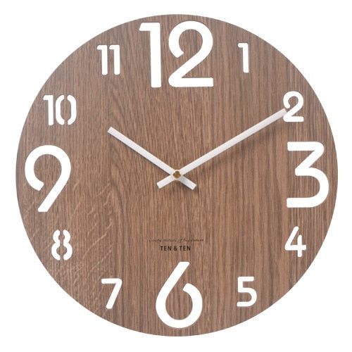 Wooden 3D Wall Clock  Colección ¡Descubre el encanto del "Reloj de Pared de Madera "!estilo nórdico y contemporáneo! ⏰🏠