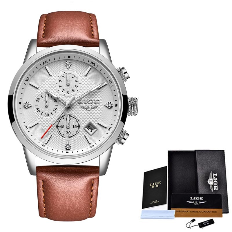 LIGE 🆕⌚️ Reloj para hombres 2022, de lujo y deportivo. Cuenta con cronógrafo, resistente al agua y correa de acero inoxidable. ¡Perfecto para el hombre moderno! 💼🏅