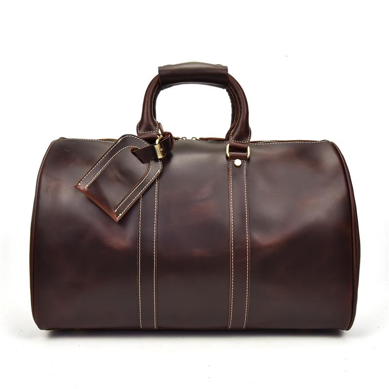 MAHEU bolsa de viaje de cuero genuino para hombre bolso de viaje de negocios para exteriores color