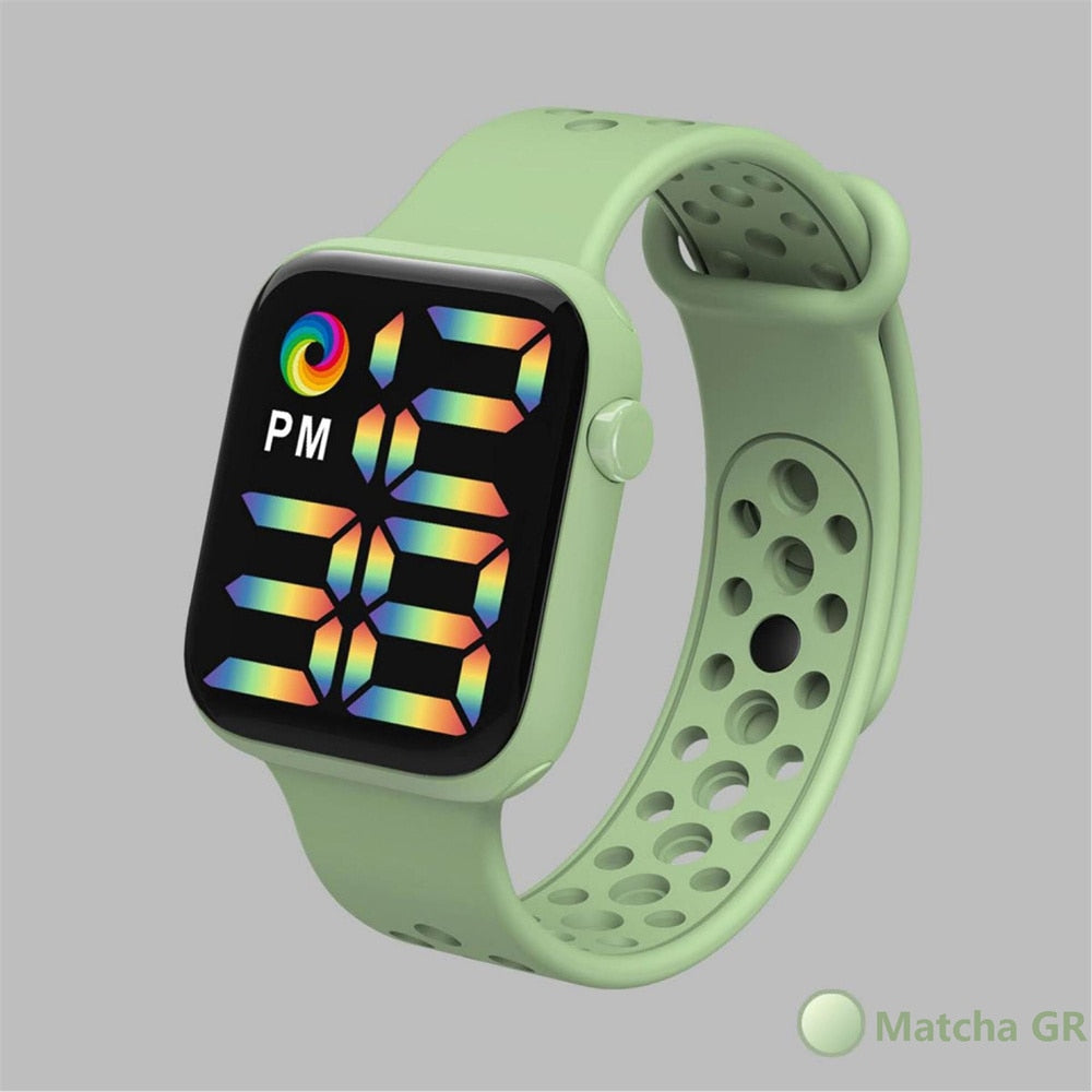 Reloj Digital electrónico con correa de silicona para hombre y Mujer, pulsera deportiva con pantalla LED. Ideal para regalar a tu novia o amiga. 💁‍♀️⌚️🎁🌟