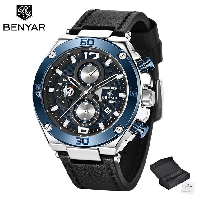 BENYAR-reloj deportivo multifunción para hombre, cronógrafo de cuarzo, de pulsera, de lujo, nuevo, 2023
