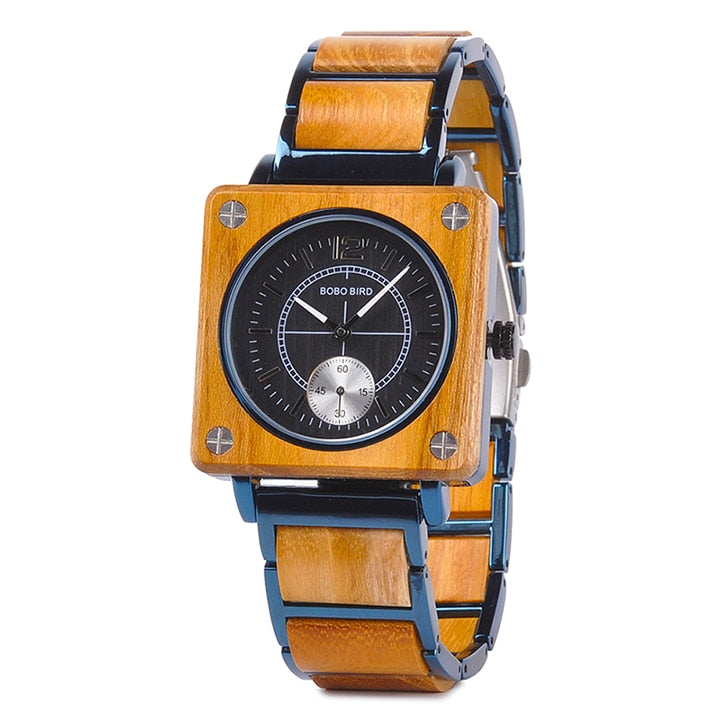 bobobird 🕰️ Relojes de hombre madera pagani diseño cuarzo reloj de pulsera de lujo superior en caja de regalo L-R14 🎁❤️