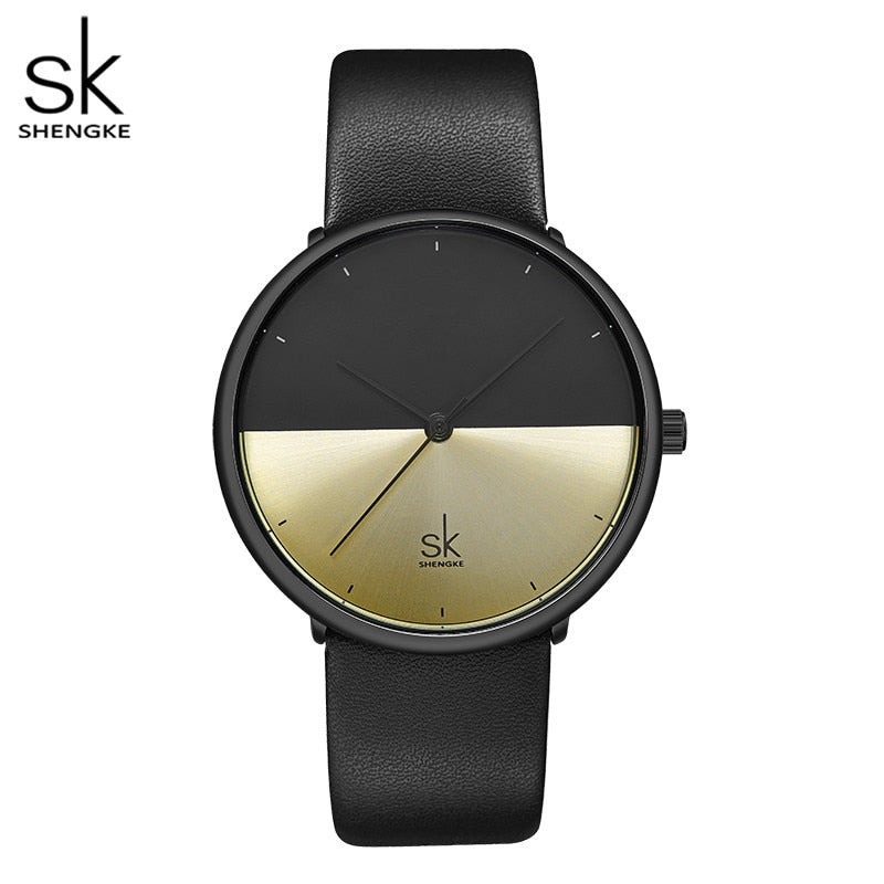 ShengKe Moda Relojes para Parejas, para Hombres y Mujeres, Casual con Correa de Cuero, Reloj de Cuarzo para Mujeres, Reloj de Vestir para Parejas, Relogios Femininos.