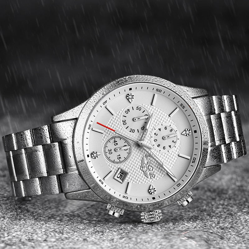 LIGE 🆕⌚️ Reloj para hombres 2022, de lujo y deportivo. Cuenta con cronógrafo, resistente al agua y correa de acero inoxidable. ¡Perfecto para el hombre moderno! 💼🏅